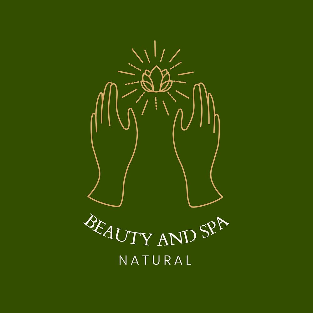 Spa logo template psd, for health & wellness branding