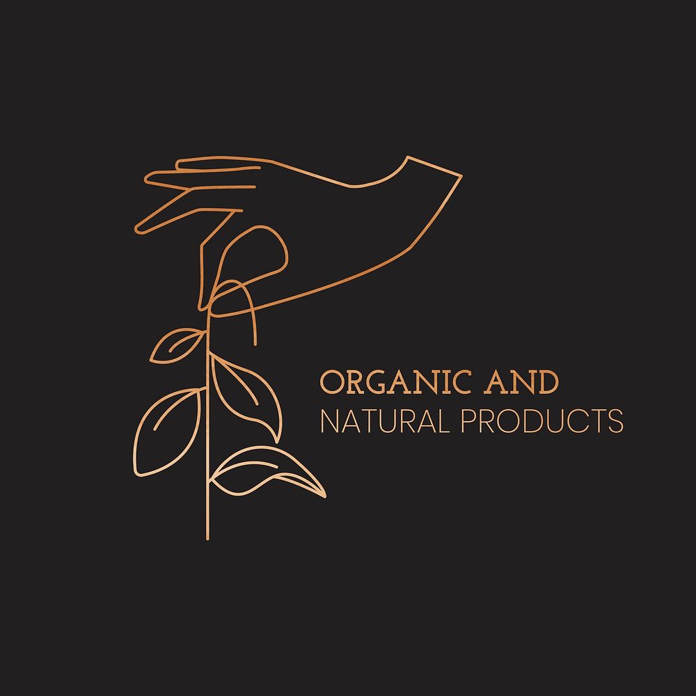 Aesthetic organic logo template psd, for health & wellness branding