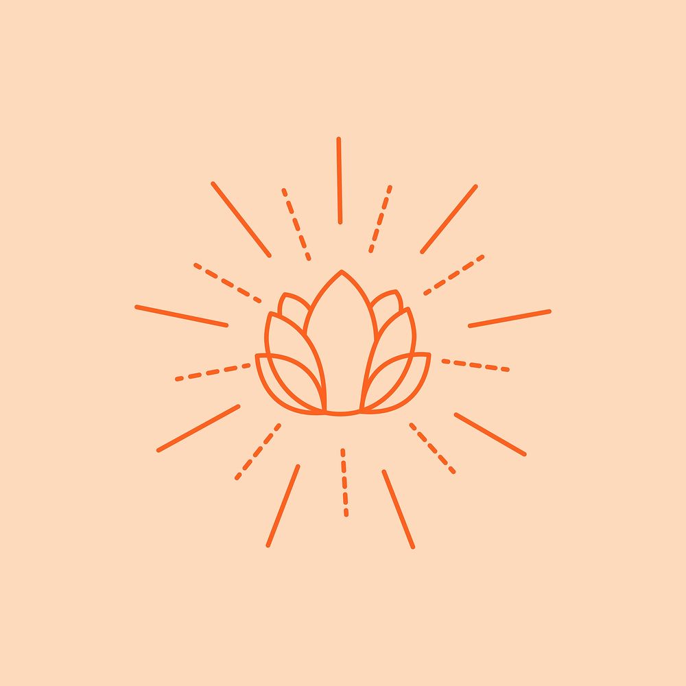 Lotus flower aesthetic sticker psd, design element