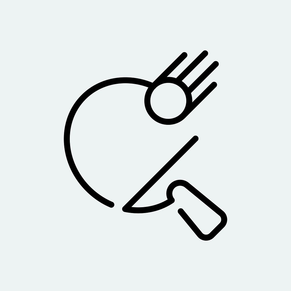 Table tennis logo element, sports illustration in black minimal design vector