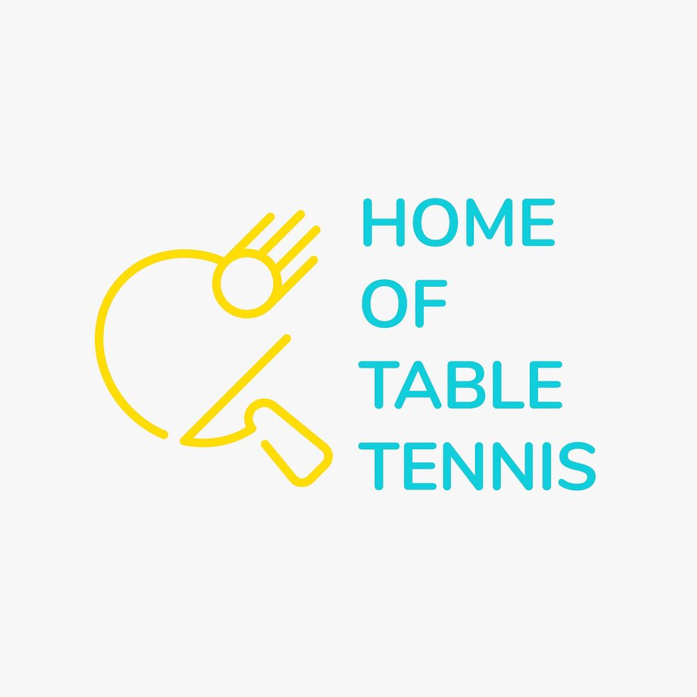 Sports business logo template, table tennis club in modern design vector