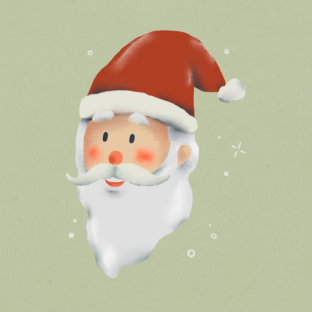 Christmas doodle, Santa Claus hand drawn illustration