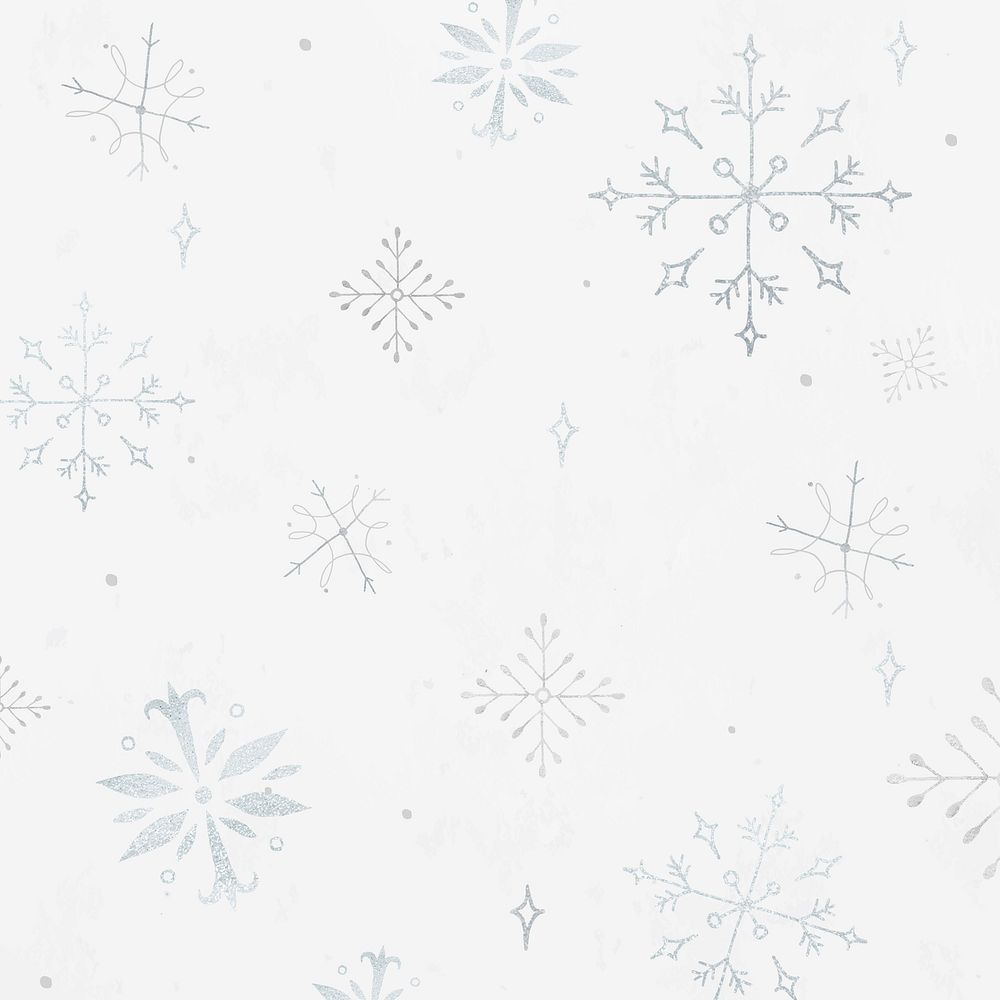 White Christmas background, white snowflake illustration