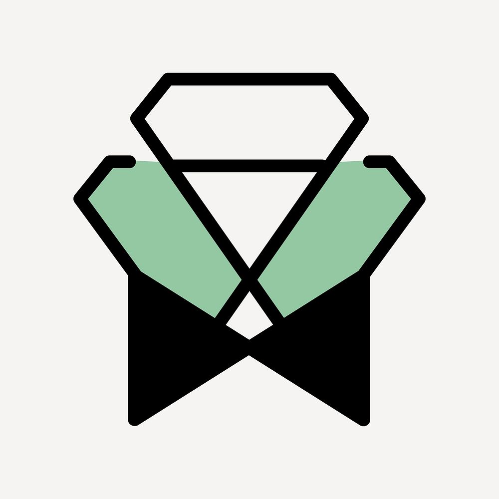 Logo element, gentleman fashion sticker design vector