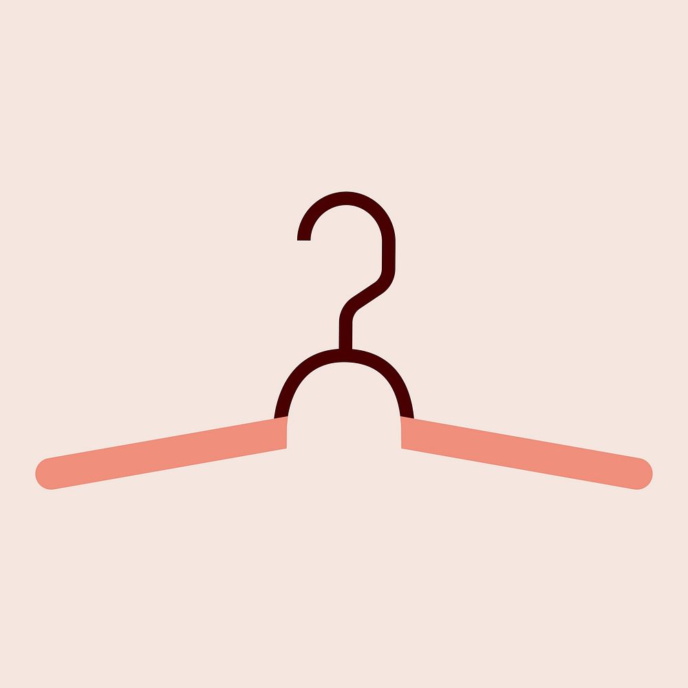 Aesthetic hanger sticker, fashion logo, business branding design vector