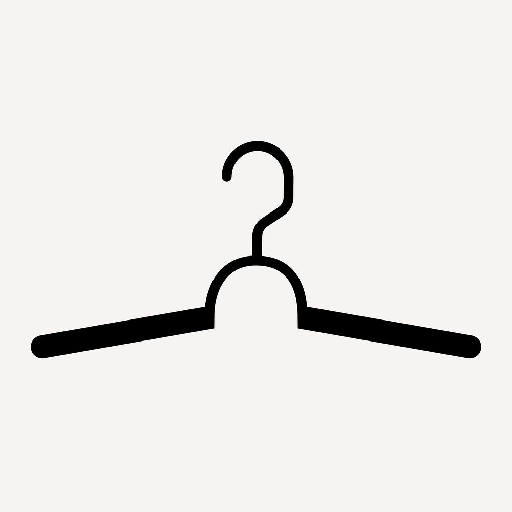 Hanger sticker vector, fashion branding, black and white design