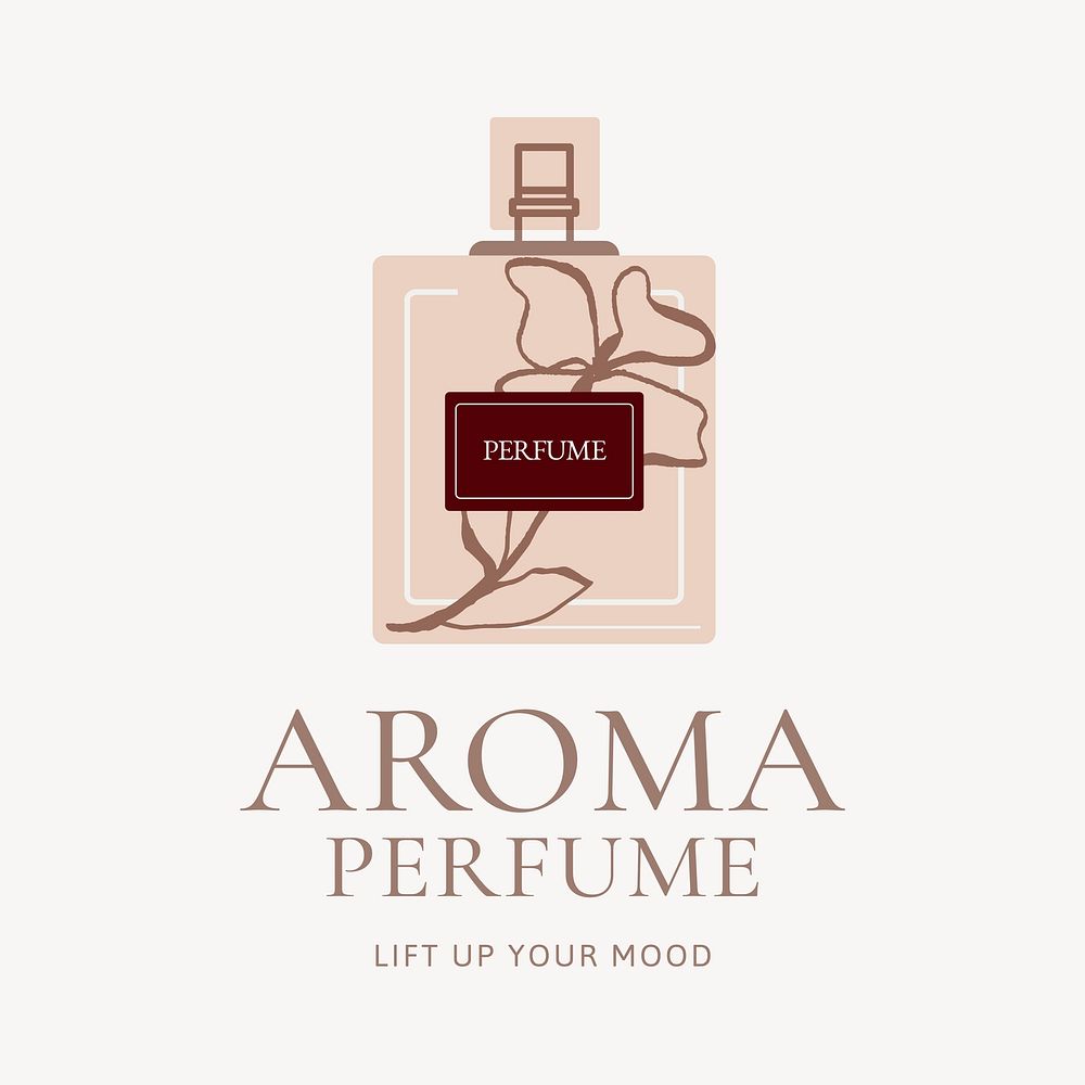 Aesthetic business logo template, perfume shop branding design vector