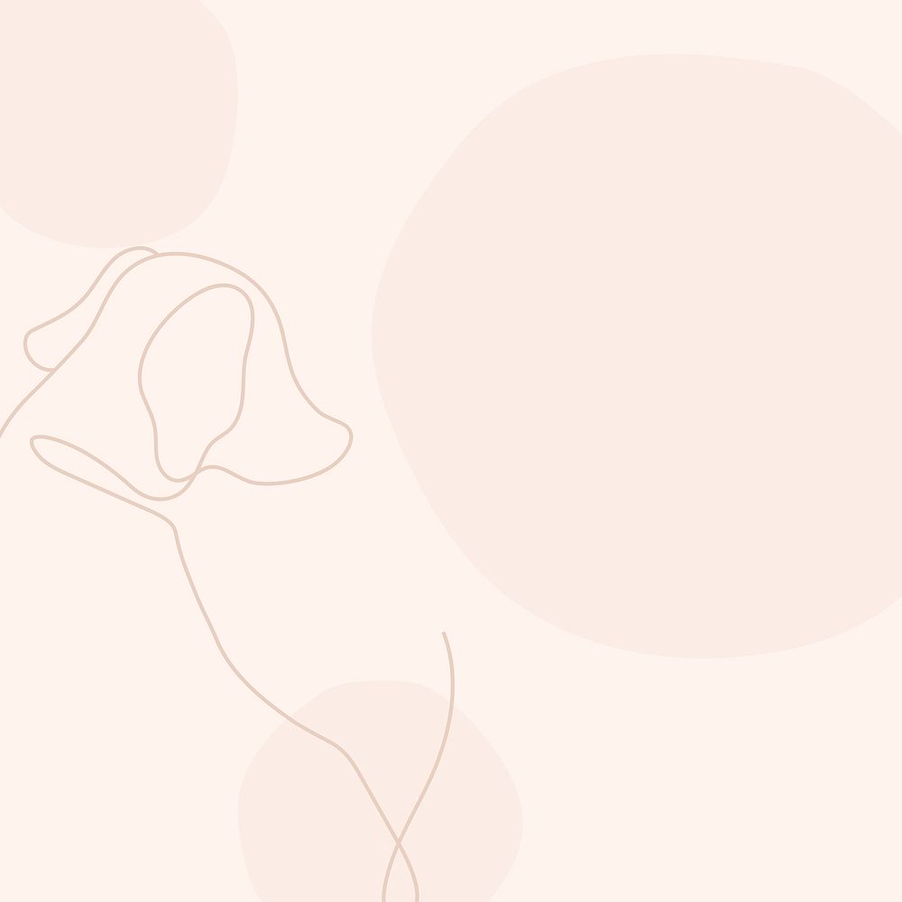 Aesthetic pink background, line art dog design vector