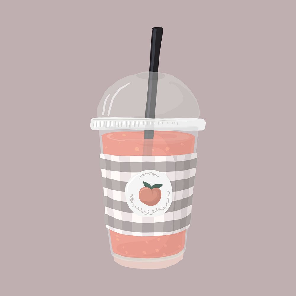 Iced tea clipart, cute beverage illustration