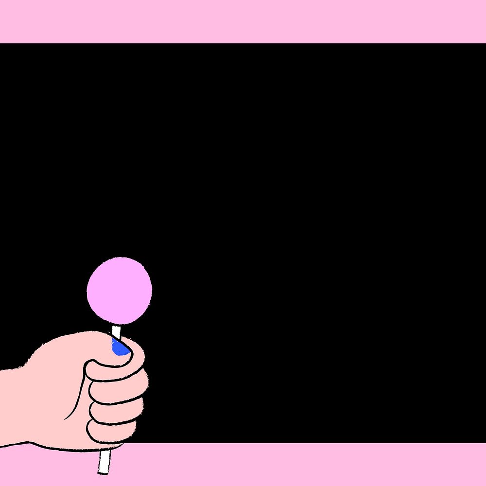 Lollipop border background, pink and black border