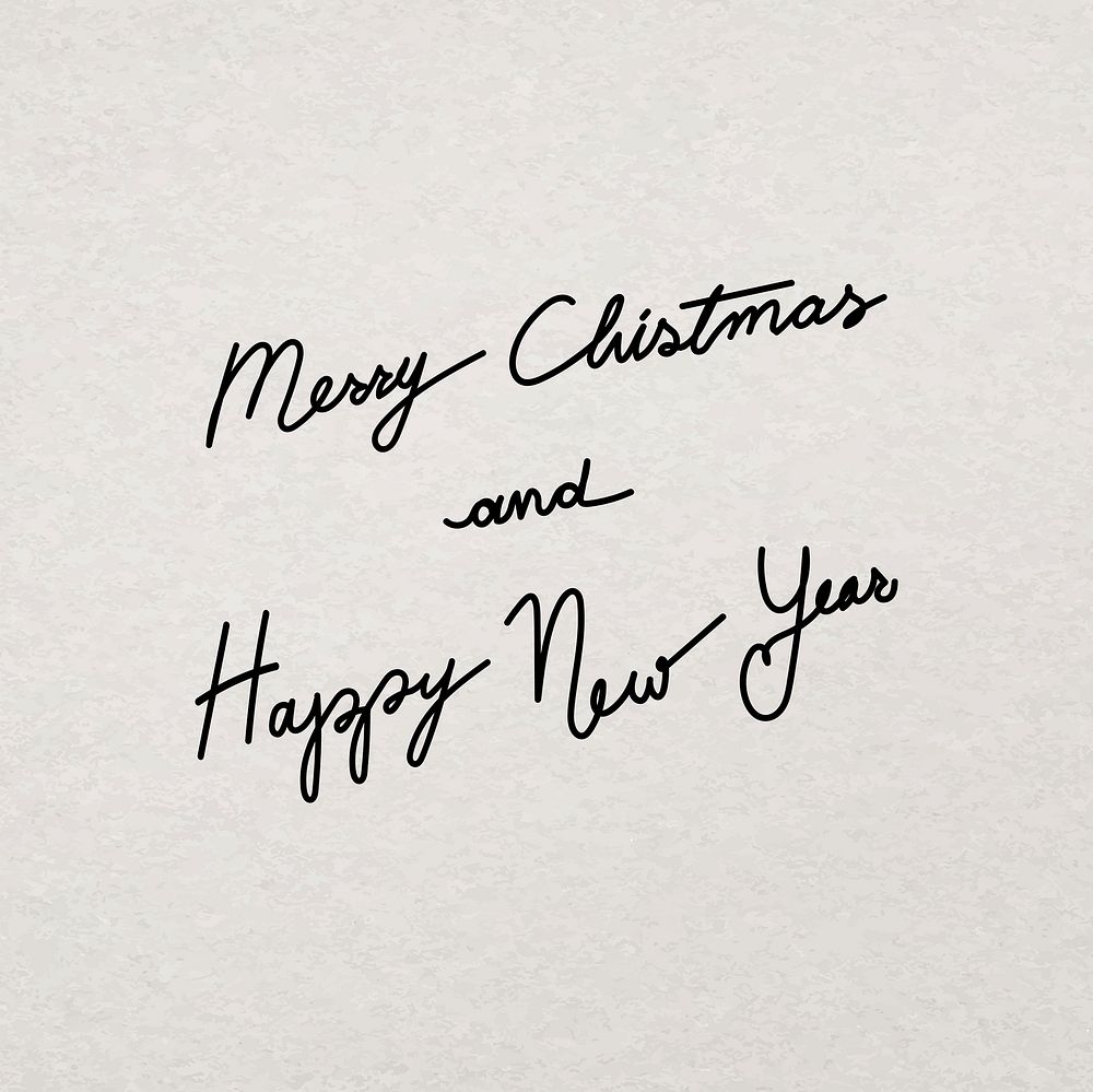 Merry Christmas, hand drawn ink typography