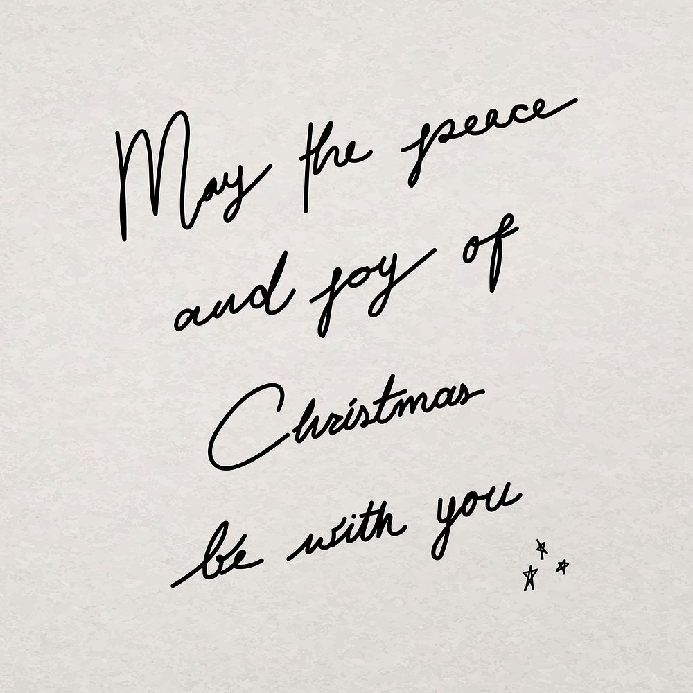 Christmas greeting, hand drawn ink typography