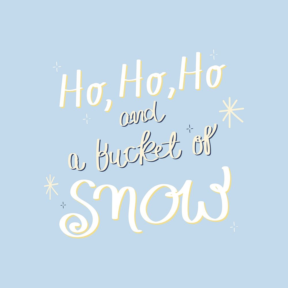 Cute holiday quote typography, festive winter Instagram post