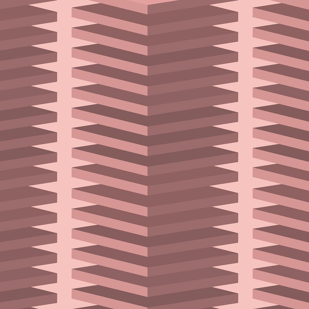 Pastel pink background, geometric pattern in 3D