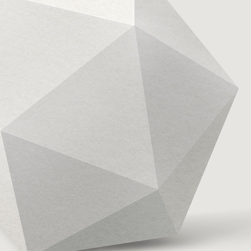 Gray prism background, 3D geometric shape psd