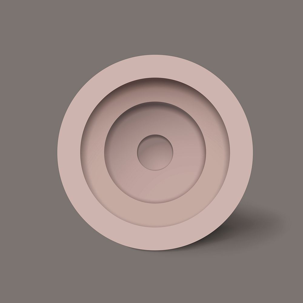 3D circle tiles, geometrical shape in pink