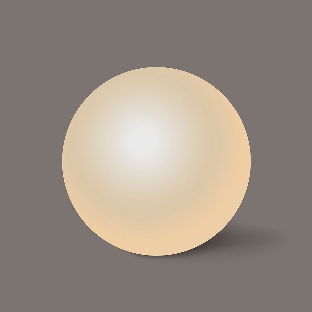 3D rendered sphere element, geometric shape in beige