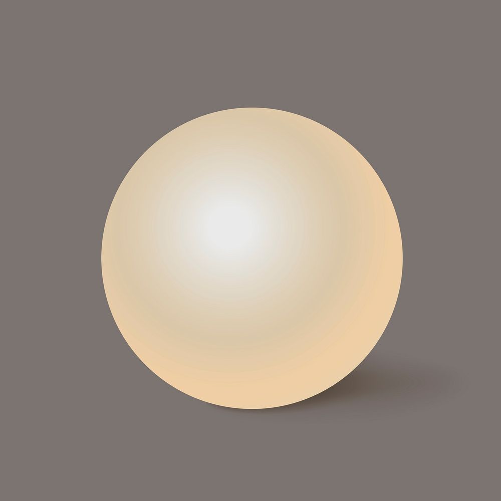 3D rendered sphere element, geometric shape in beige psd