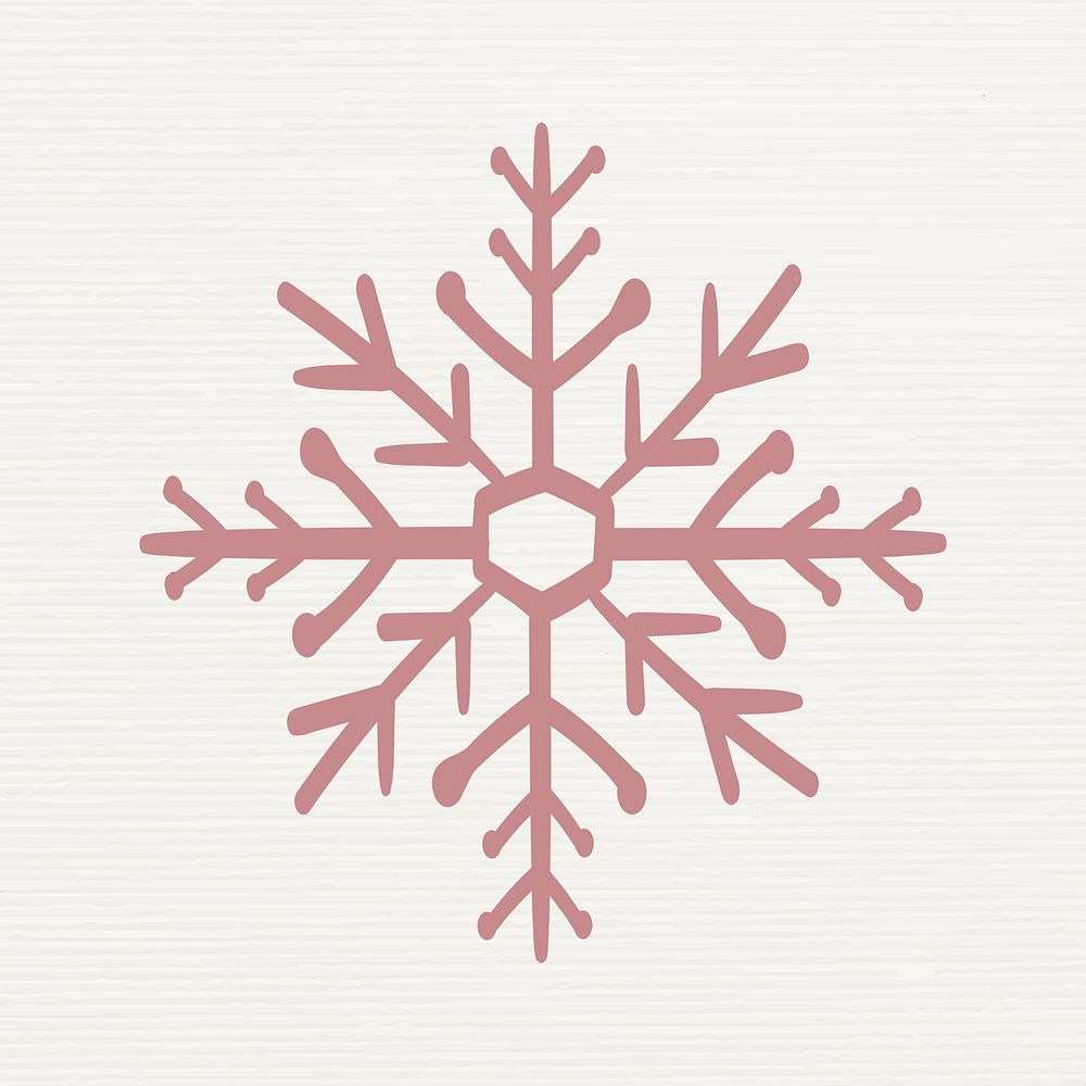 Winter snowflake element, Christmas doodle in creative design