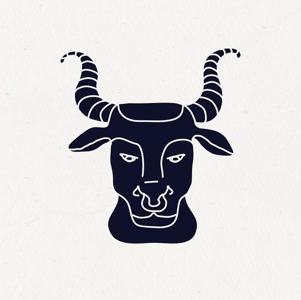Taurus horoscope doodle design graphic
