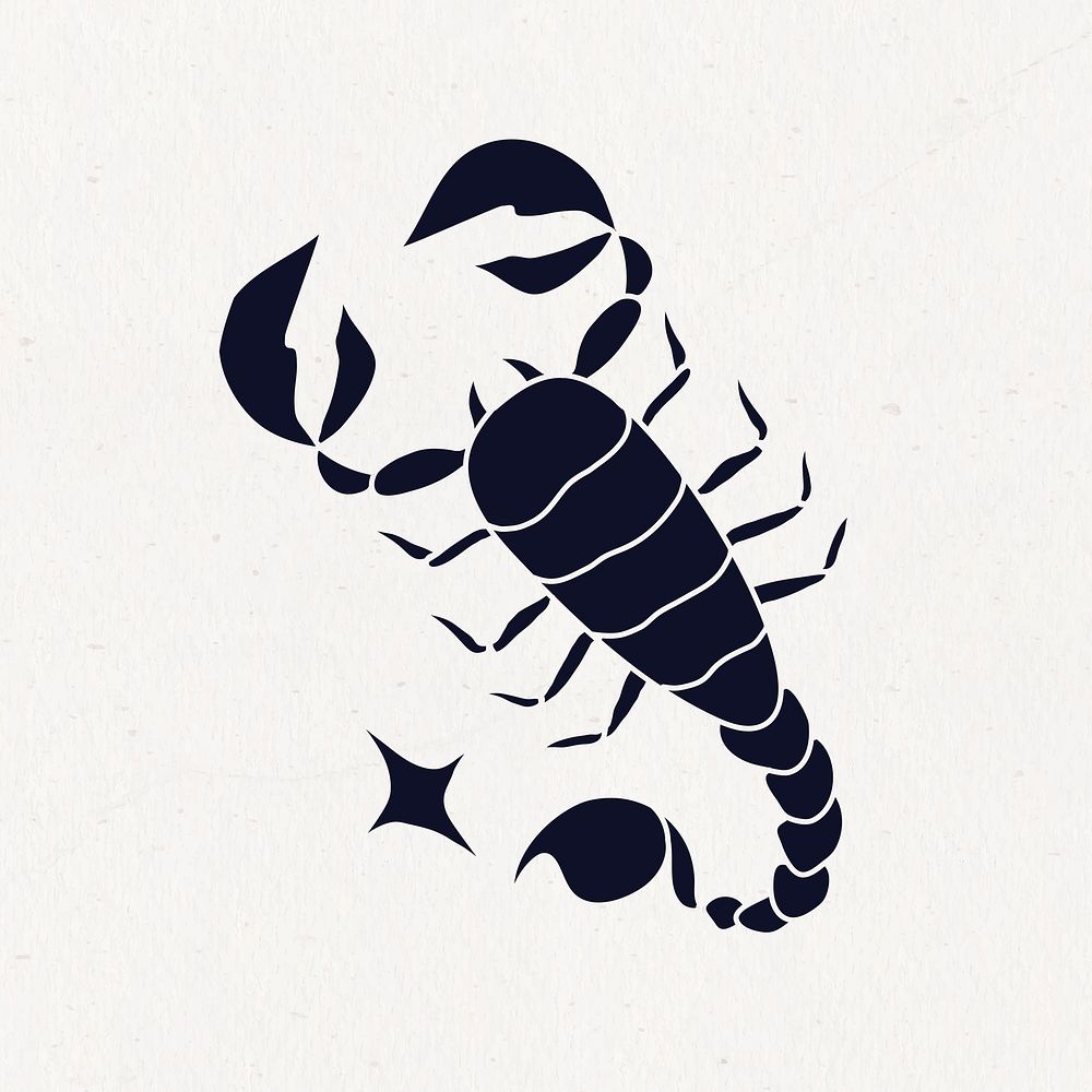 Scorpio, animal horoscope illustration psd