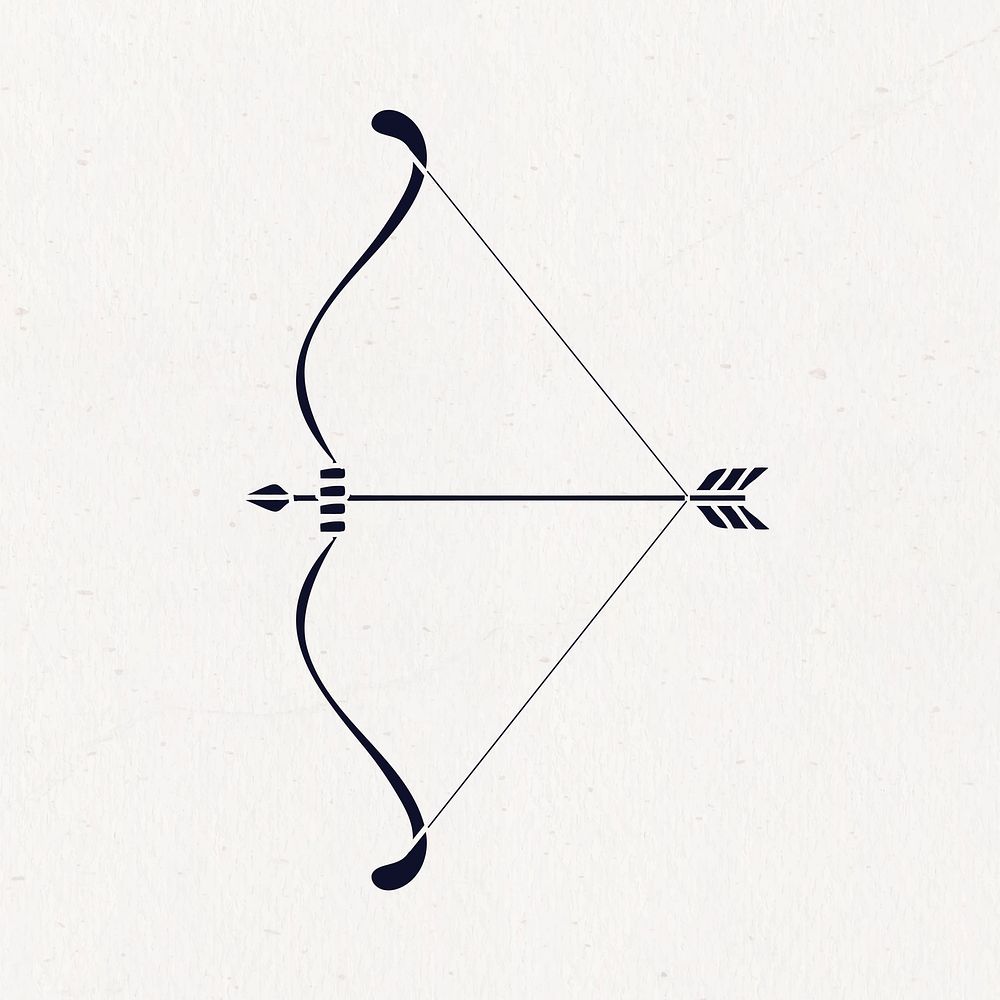 Zodiac sign Sagittarius collage element vector, black and white design