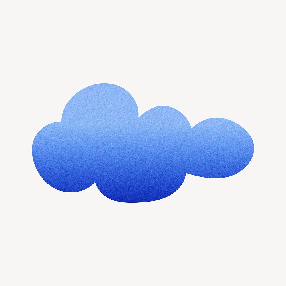 Blue cloud clipart, sky illustration vector