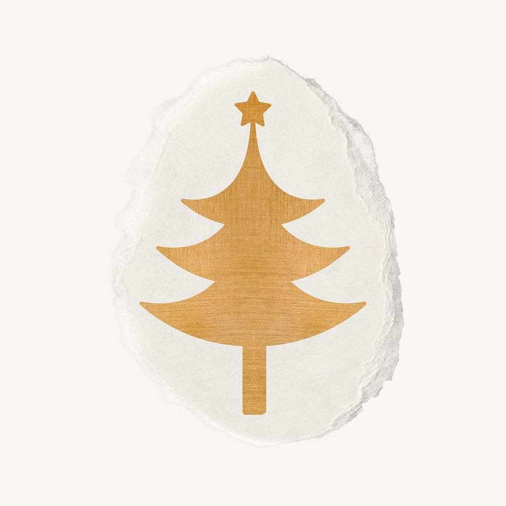 Christmas tree, gold aesthetic design