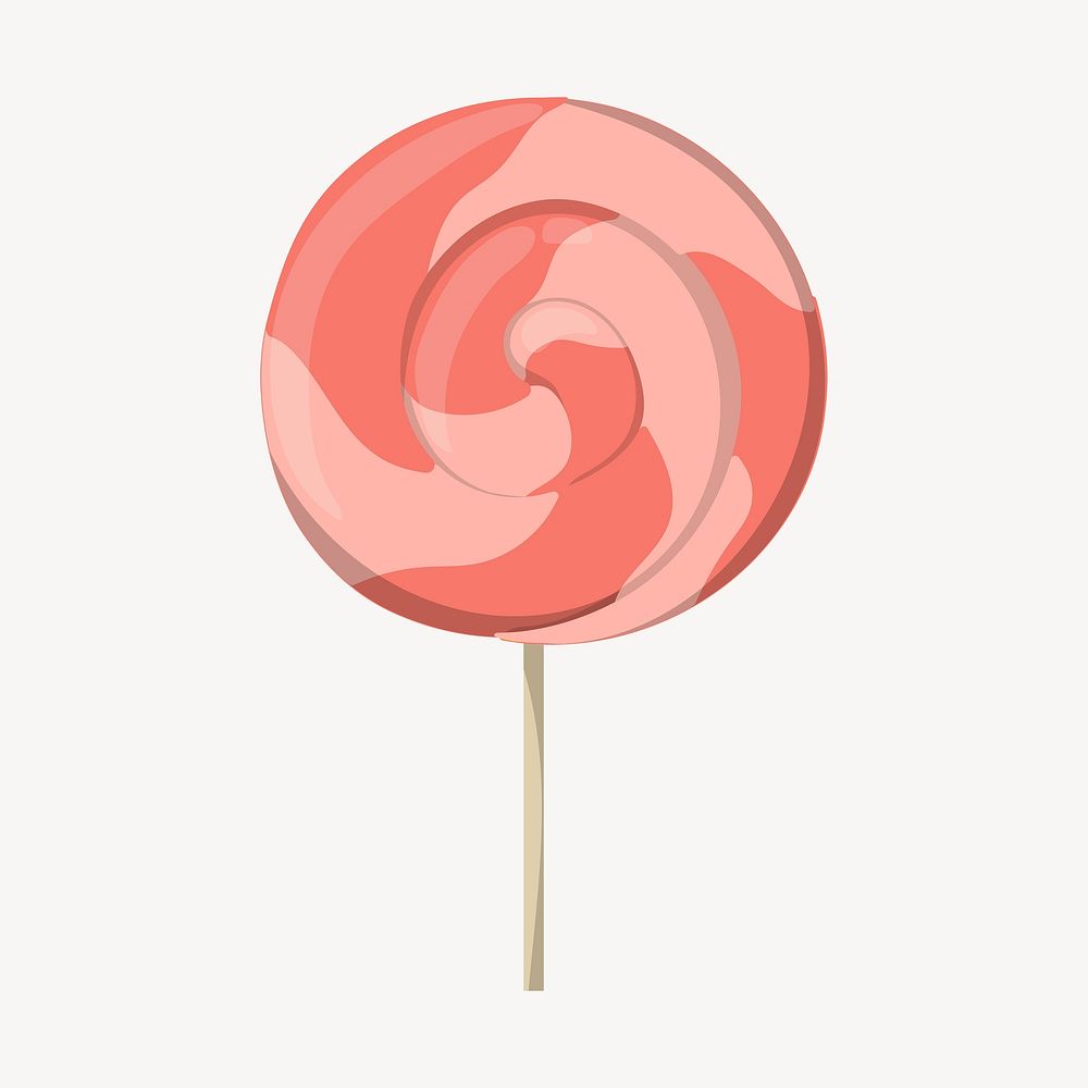 Swirl lollipop clipart, cute cartoon illustration psd