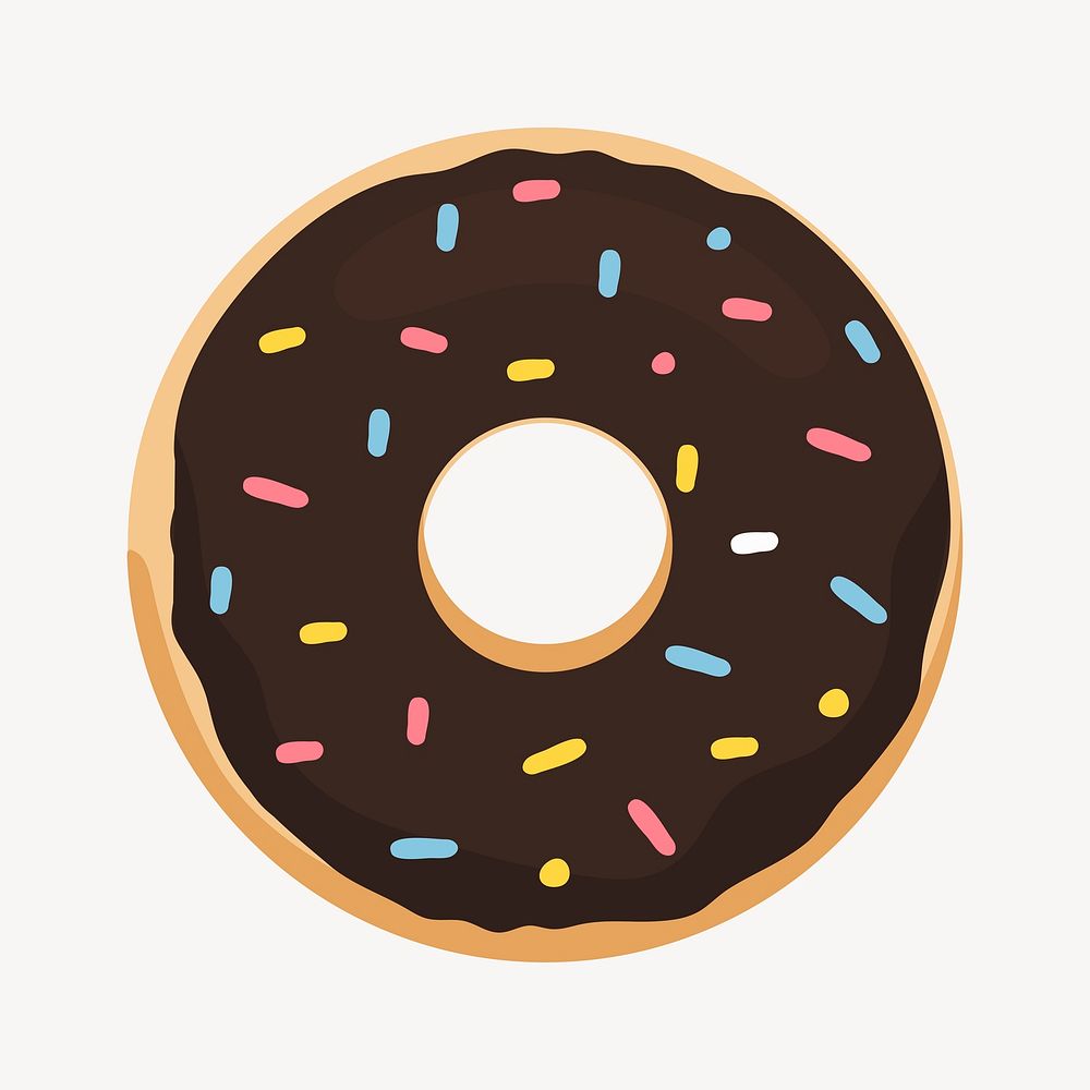 Donut clipart, cute cartoon illustration | Free PSD Illustration - rawpixel