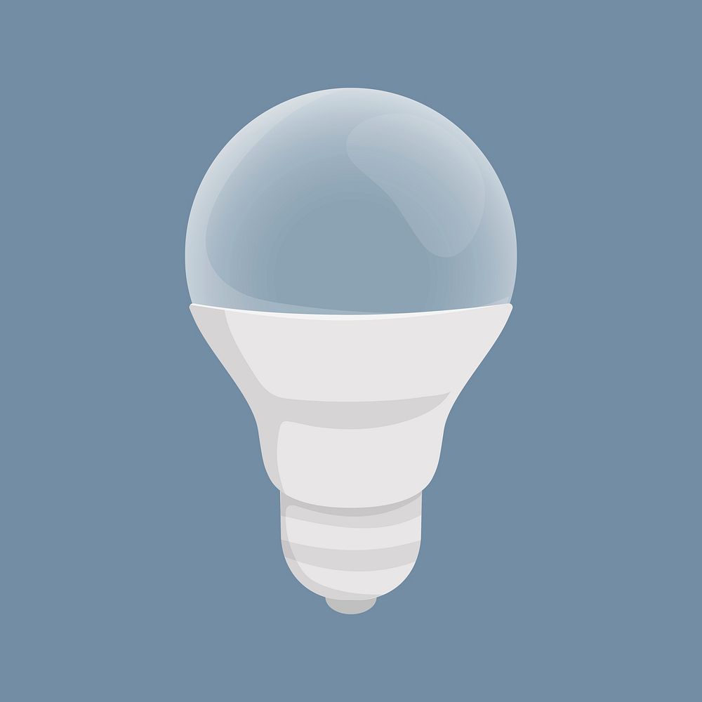 Light bulb clipart, cute cartoon illustration psd