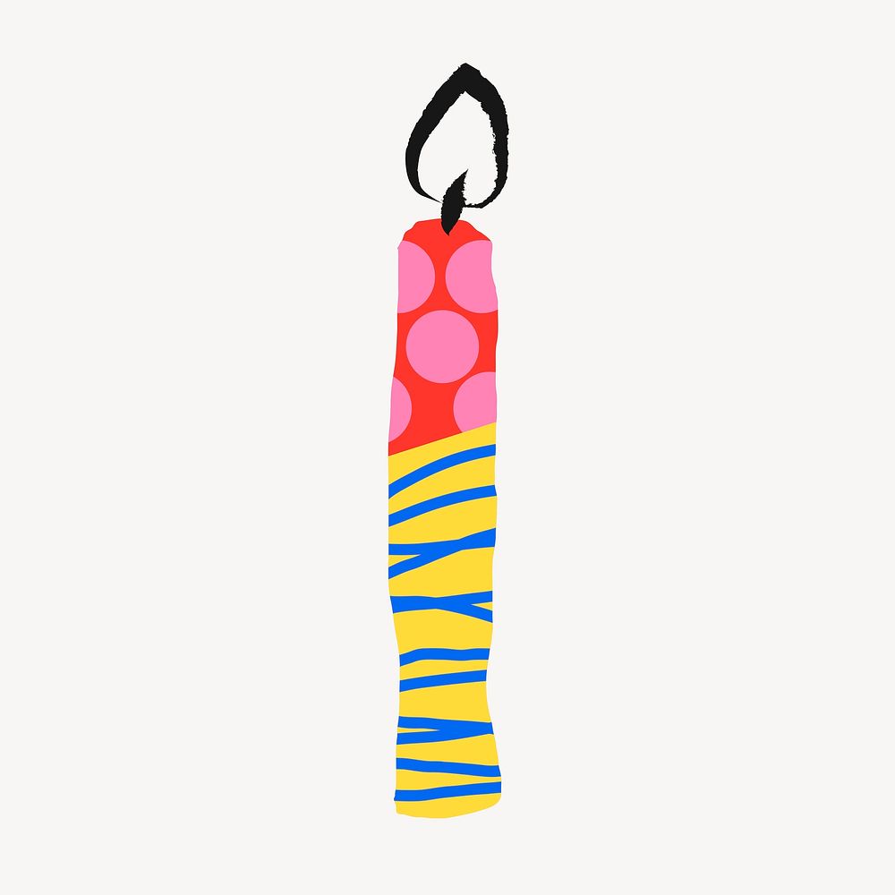 Candle doodle, funky design
