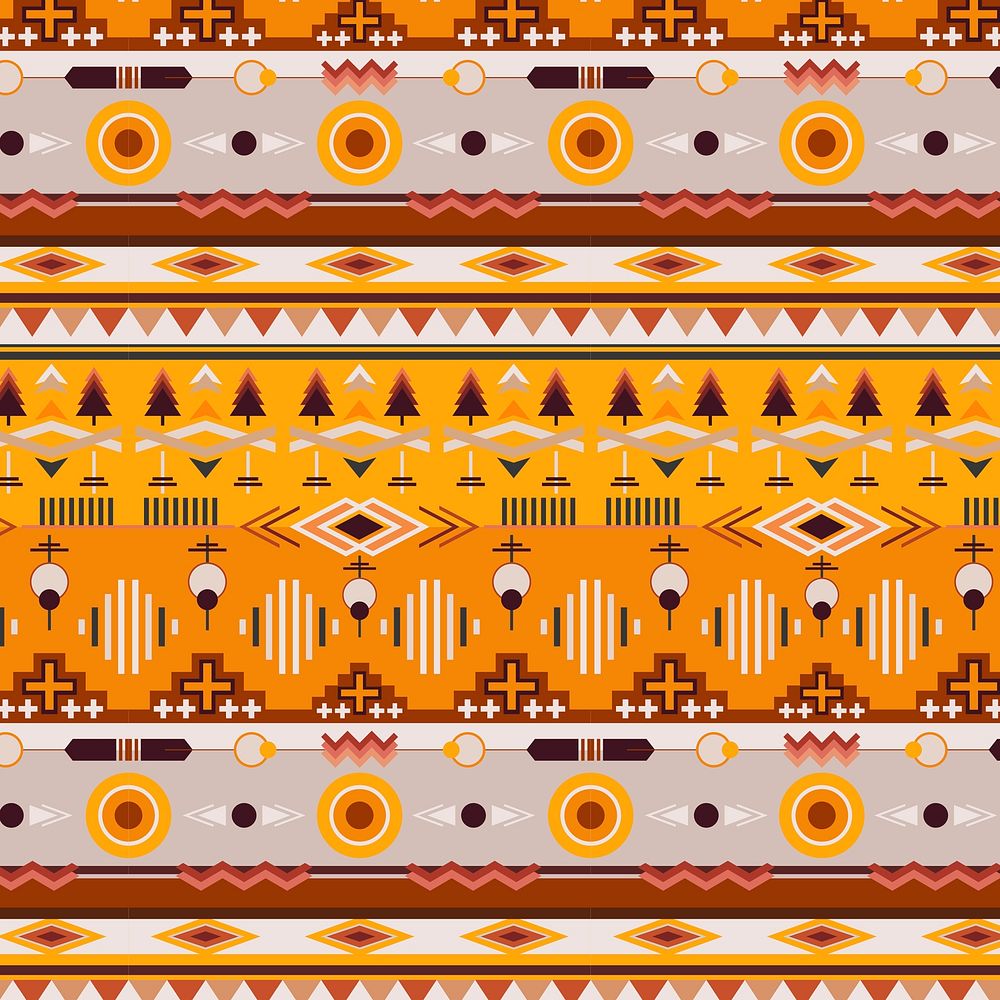 Aesthetic tribal pattern background vector, colorful design