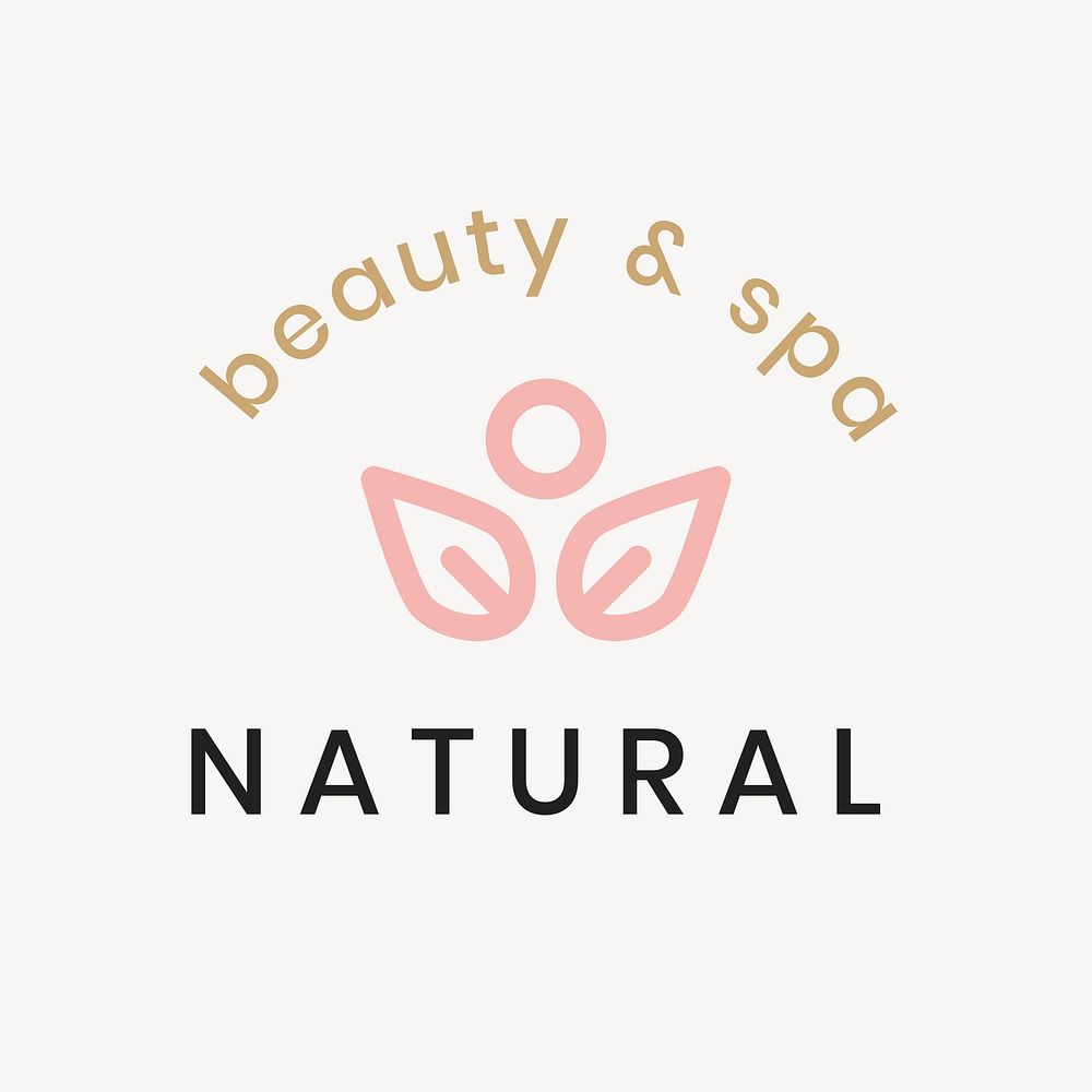 Beauty spa logo template, nature | Premium PSD - rawpixel