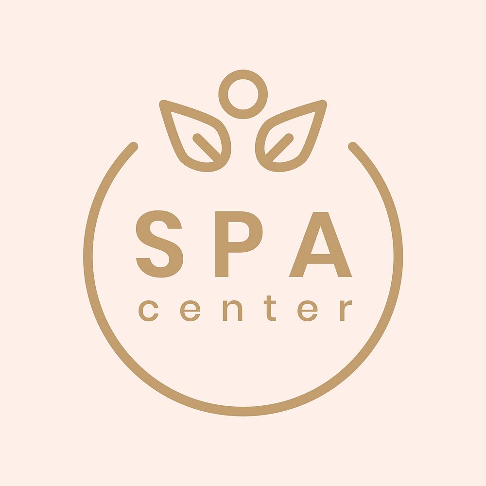 Wellness spa logo template, modern professional design psd