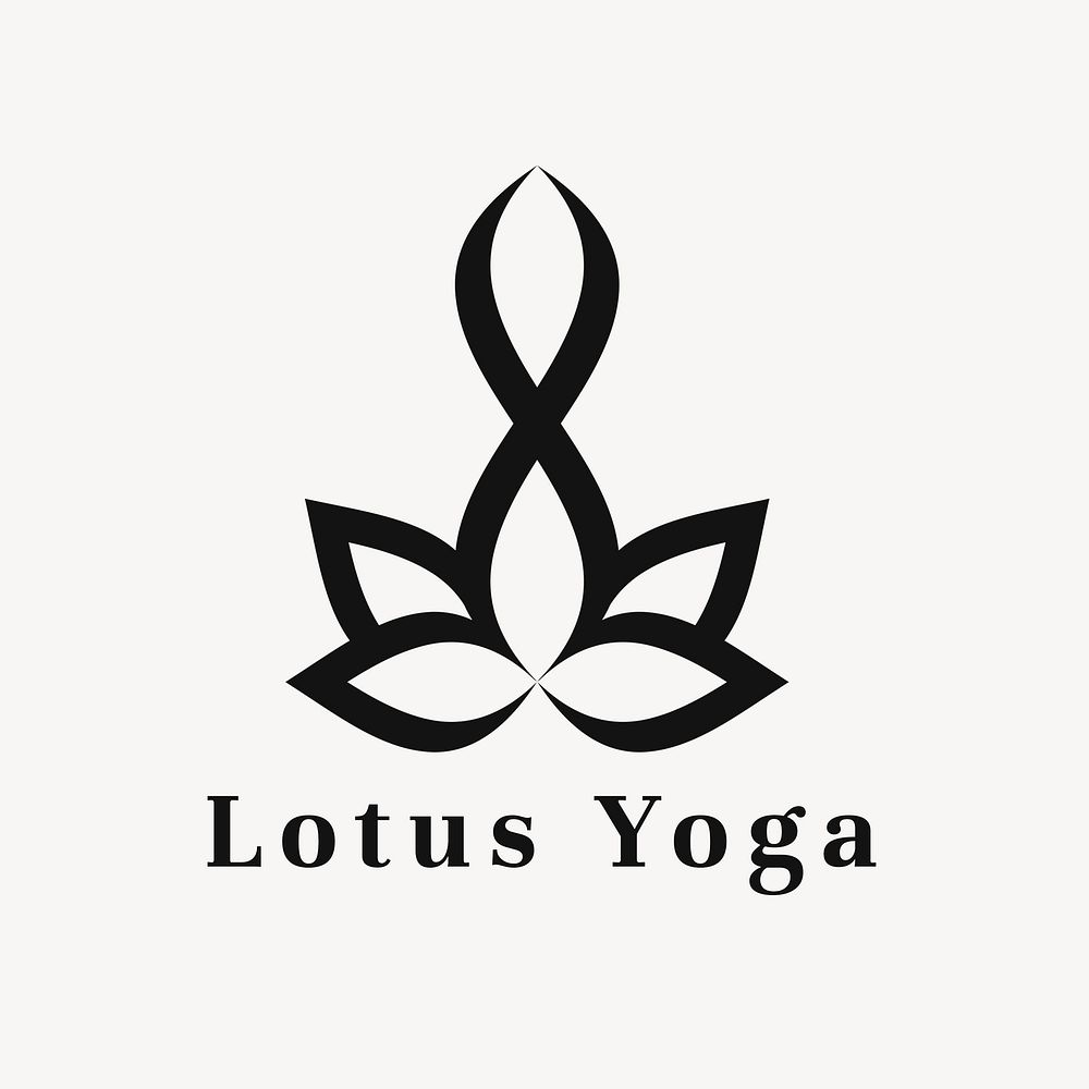 Yoga lotus logo, flower modern professional design for health & wellness business psd
