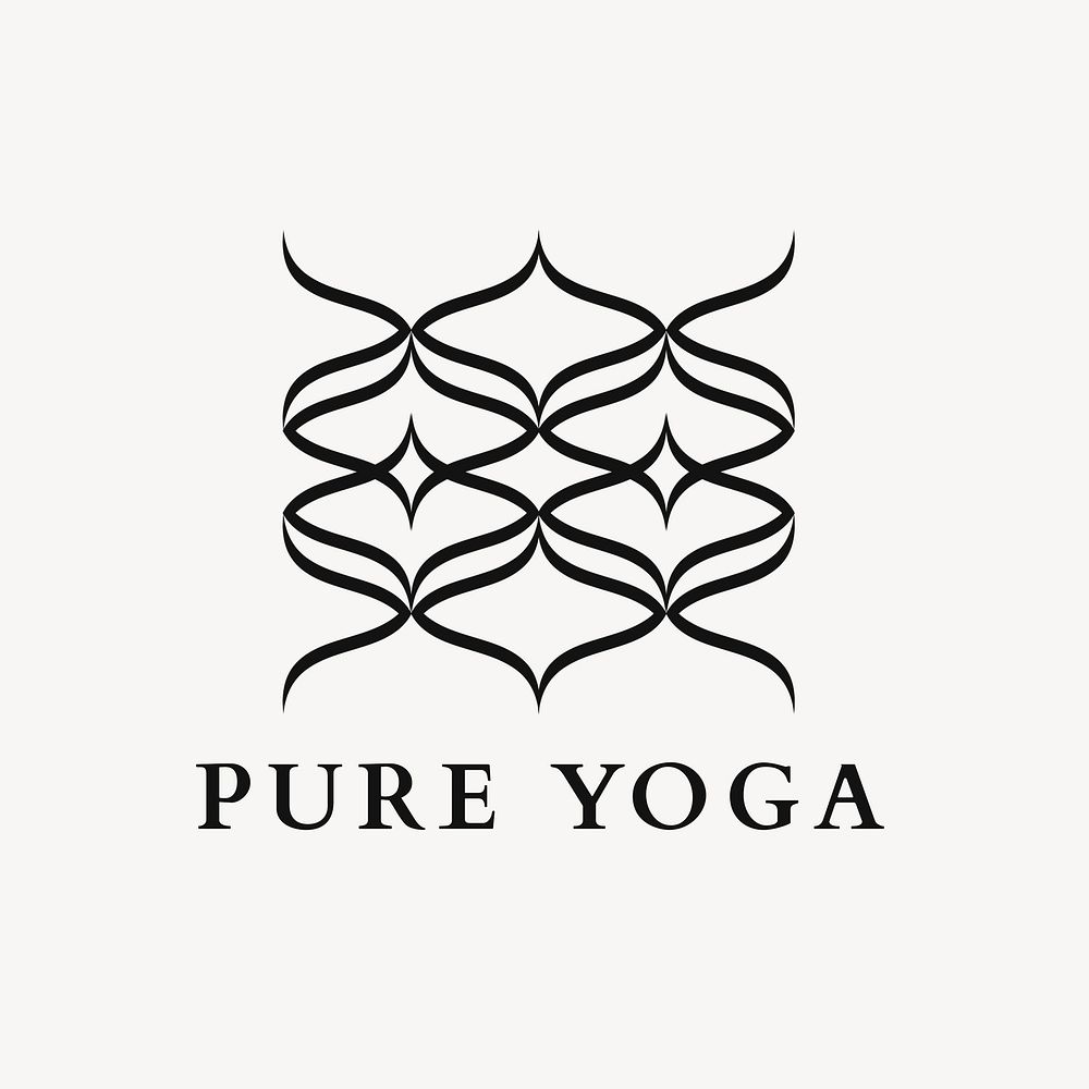 Modern yoga logo template, wellness creative professional design psd