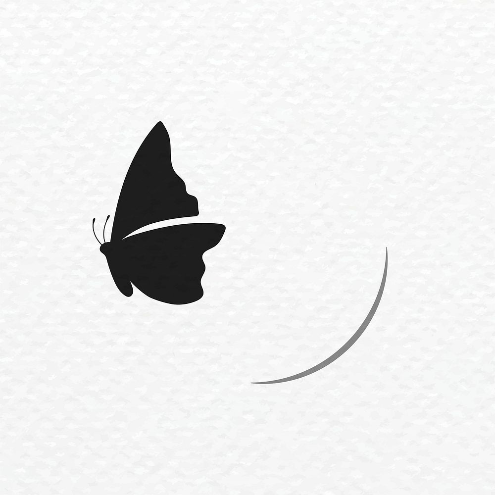 Black Butterfly Logo. For A Tattoo. Vector Illustration Royalty Free SVG,  Cliparts, Vectors, and Stock Illustration. Image 194643337.