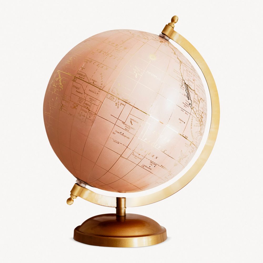 Globe, educational tool isolated image on white background