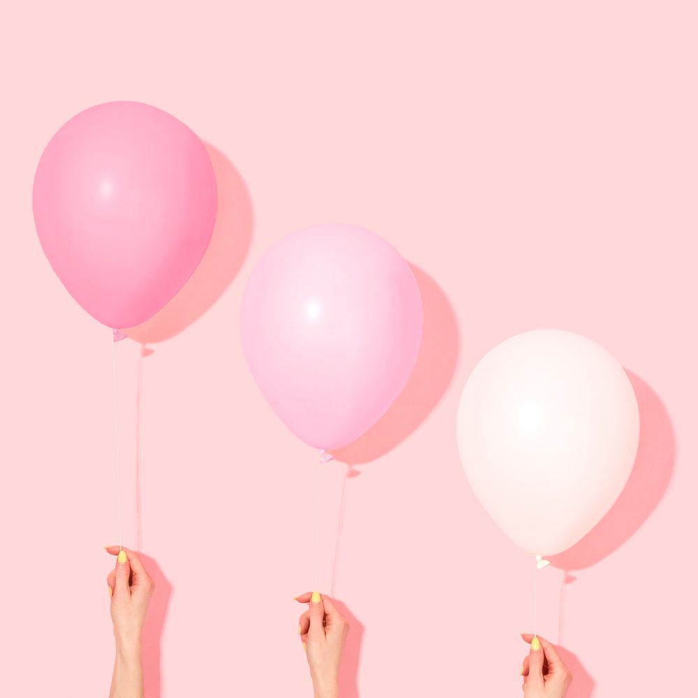 Ombre pink balloons