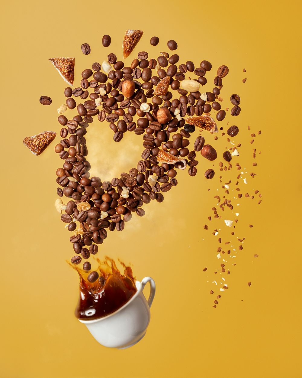 Free coffee and coffee beans image, public domain food & beverage CC0 photo.