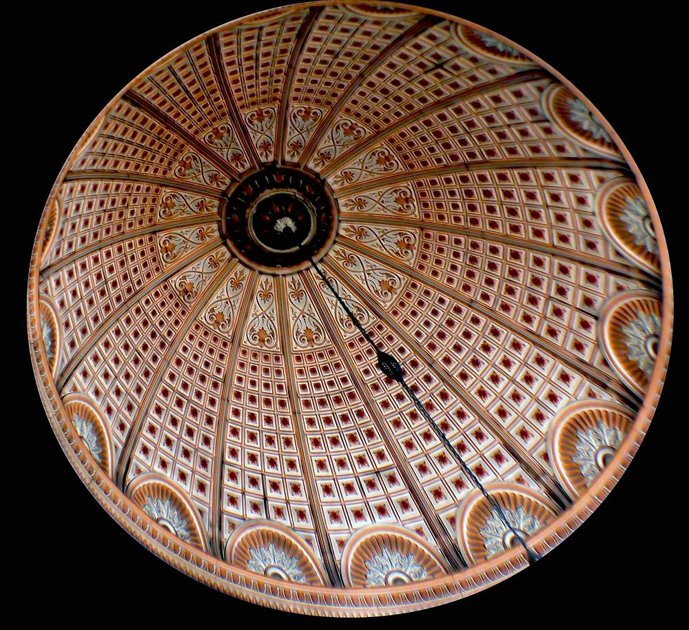 Ceiling Dome of Catholic Cathedral Christchurch.  Original public domain image from Flickr