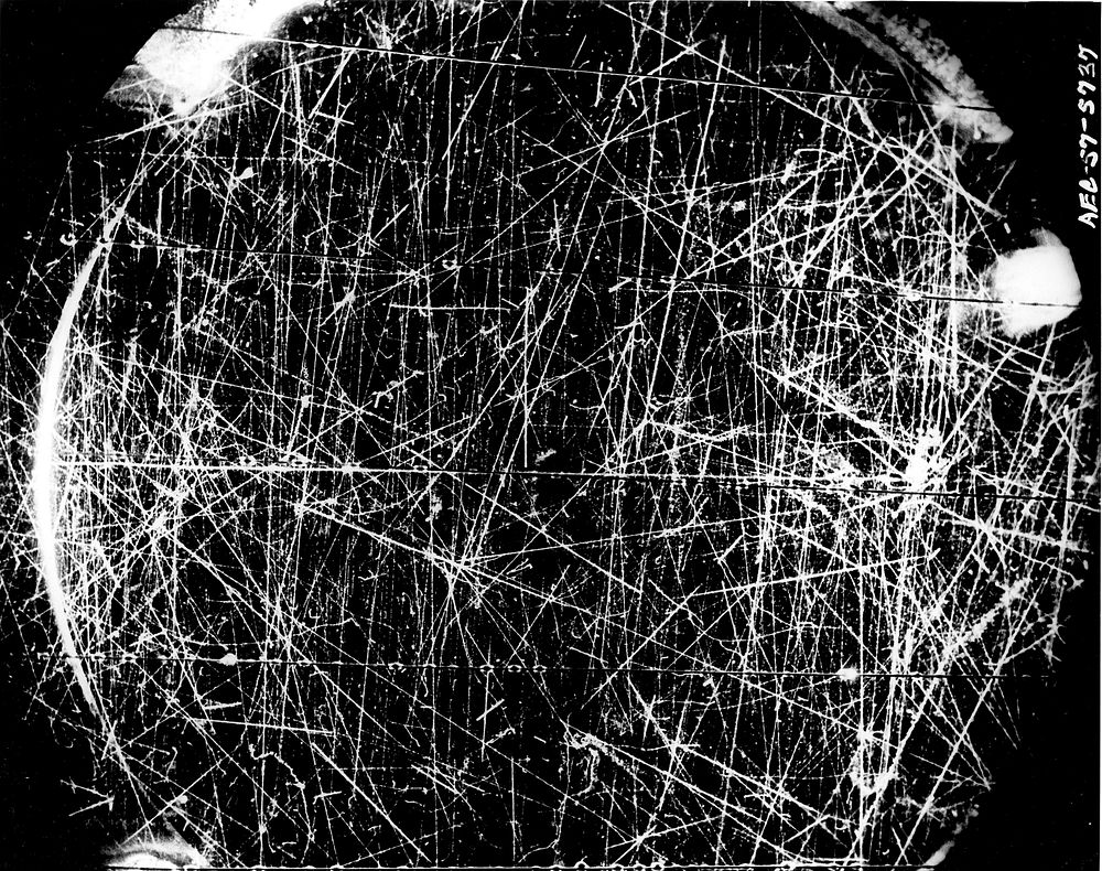 Billion-volt atomic particles in Brookhaven Cosmotron, c. 1957. Original public domain image from Flickr