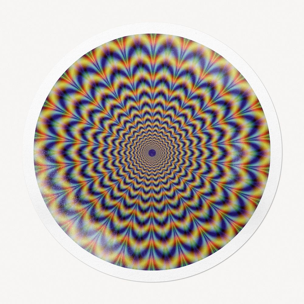 Hypnotizing optical illusion in circle frame, abstract image