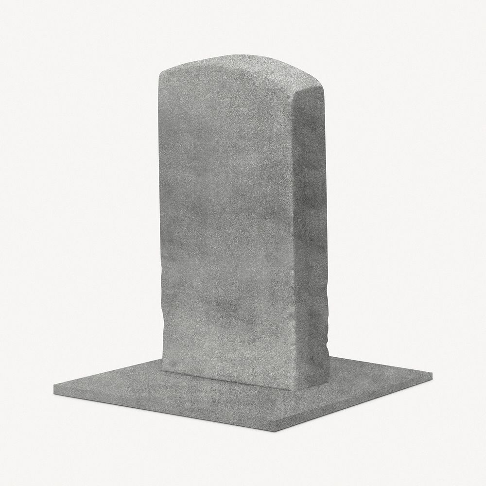 Tombstone sticker, cemetery isolated image psd