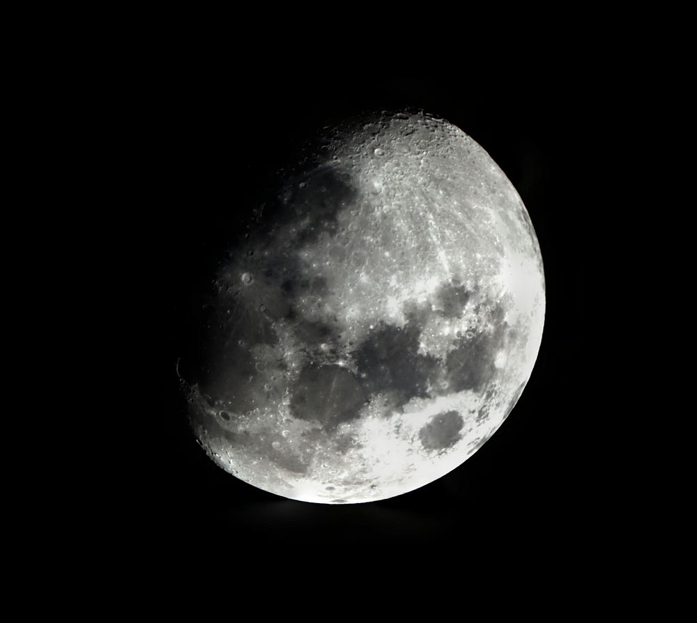 Moon 6 Images Stitched Together. Original public domain image from Flickr