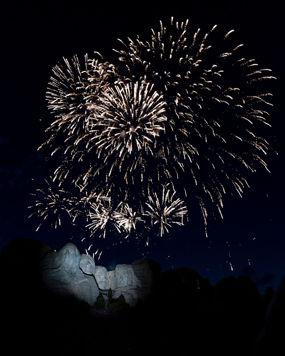 Mount Rushmore Fireworks Celebration at the Mount Rushmore National Memorial in Keystone, S.D. Original public domain image…