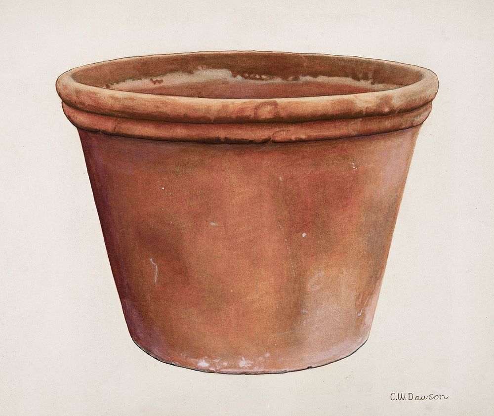 Flower Urn (1935&ndash;1942) by Clarence W. Dawson. Original from The National Galley of Art. Digitally enhanced by rawpixel.