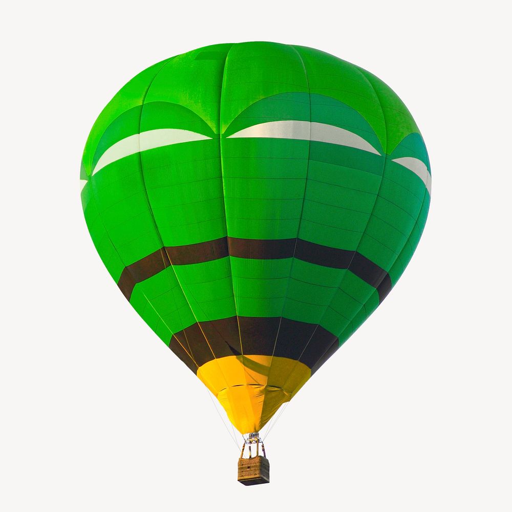 Hot air balloon sticker, travel destination aesthetic psd