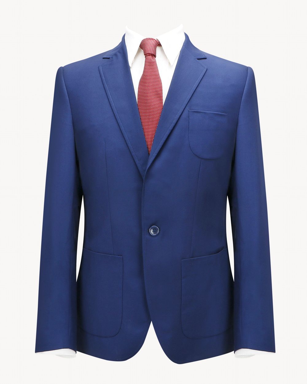 Men's business suit, apparel isolated image
